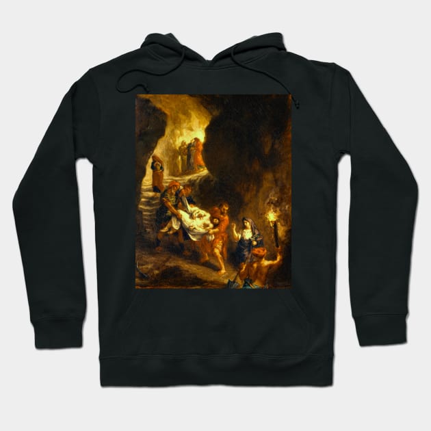 High Resolution Eugène Delacroix Christ Carried Down to the Tomb 1859 Hoodie by tiokvadrat